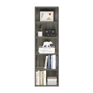 Aliesha Open Shelf Bookcase French Oak / 132.1cm H x 40.1cm W x 23.9cm D