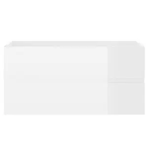 Audreigh 100mm Wall Hung Single Vanity High Gloss White