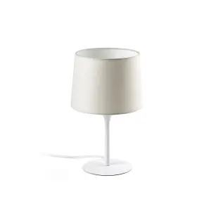 Luminosa Conga Table Lamp Round Tapered White, E27