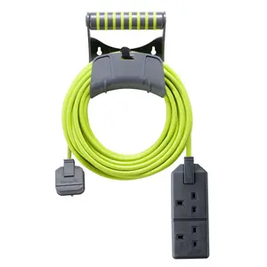 Masterplug EXU1013/2/CHT 2 socket 13A Grey & green Extension lead, 10m