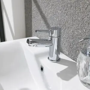 Nes Home Cloakroom Mono Sink Basin Mixer Tap Bathroom Taps Chrome Faucet and Waste