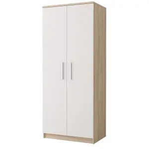 Warm Oak Sonoma Hinged Wardrobe H1930mm W800mm D500mm - Natural Elegance for Cosy Bedrooms