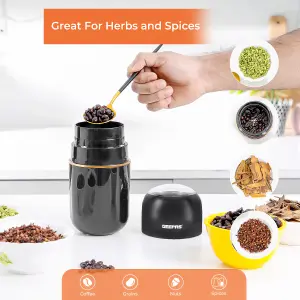 Geepas Electric Coffee Nuts Grinder Spice Grinder Wet and Dry 80g Capacity