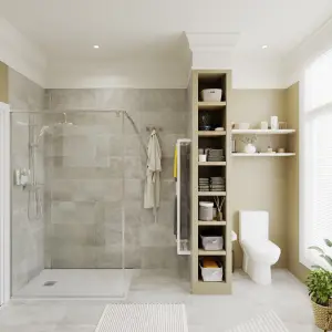 GoodHome Kolima Chrome effect Thermostatic Multi head shower