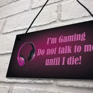 Neon Effect Pink Gaming Sign For Girls Bedroom Sign Girl Gamer Gift For Daughter Sister