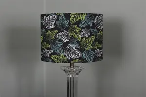 Leaf Print on Dark Bachground (Ceiling & Lamp Shade) / 45cm x 26cm / Lamp Shade