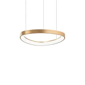 Luminosa Gemini LED Decorative Integrated Pendant Light Brass, 3000K