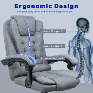 Ergonomic Office Chair with Tilt Function Heavy Duty for Home Office Working