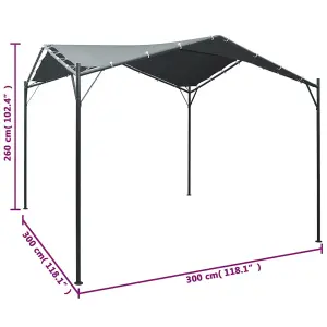 Berkfield Gazebo Pavilion Tent Canopy 3x3 m Steel Anthracite