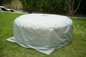 Mspa 6 Person Hot Tub Cover Cap Outdoor Garden Patio Furniture Safety Protector, Grey, 195x100x70Cm