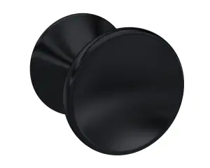 Furniture Handle Indented Round Knob, 30mm - Matt Black - Balterley