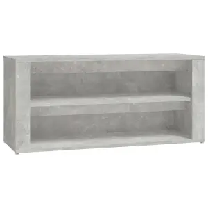 Berkfield Shoe Rack Concrete Grey 100x35x45 cm Engineered Wood