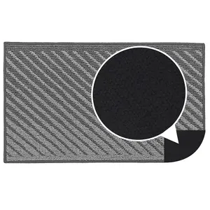 JVL Stellar Machine Washable Latex Backed Doormat, 50x80cm, Grey