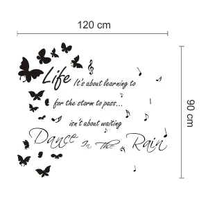 Dance in the Rain Butterflies Mirror Mirror Stickers Nursery Home Decoration Gift Ideas 46 pieces