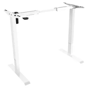 Electric Height Adjustable Standing Desk Frame - White Ergonomic Workspace Solution