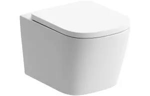 Aquarius Laura Rimless Wall Hung Toilet WC with Soft Close Seat