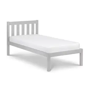 Dove Grey Lacquer Solid Pine Low Foot End Bed - Single 3ft (90cm)