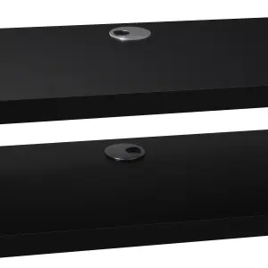 HOMCOM Wall Mounted Media Console, Floating TV Stand Component Shelf, Black