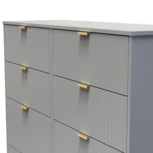 Nashville Ready assembled Grey 6 Drawer Chest (H)792mm (W)1117mm (D)395mm