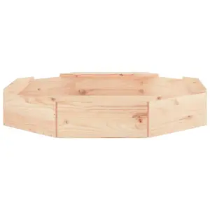 Berkfield Sandbox with Seats Octagon Solid Wood Pine