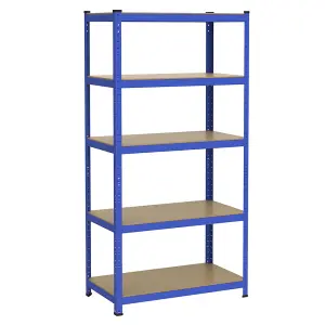 Yaheetech Blue Steel Storage Shelves with Adjustable Height