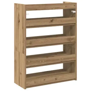 Berkfield Shoe Rack Artisan Oak 80x25x61.5 cm Engineered Wood