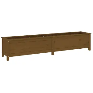 Berkfield Garden Raised Bed Honey Brown 199.5x40x39 cm Solid Wood Pine