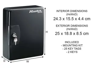 Master Lock Key Storage Box for 25 Keys - Secure and Organized Solution