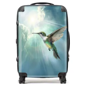 Hummingbird In A Beautiful Sky Suitcase - Medium