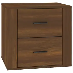 Berkfield Bedside Cabinet Brown Oak 50x39x47 cm