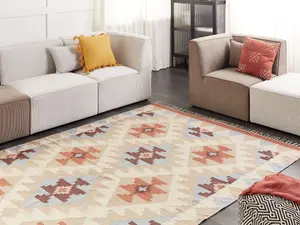 Cotton Kilim Area Rug 200 x 300 cm Multicolour DILIJAN