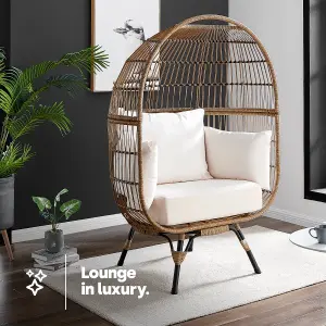 HAVANA RATTAN COCOON CHAIR - NATURAL