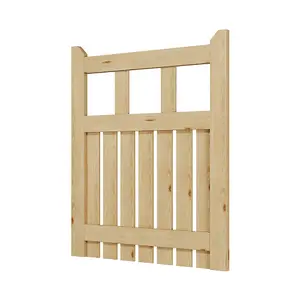 Freestanding Wooden Garden Gate for Outdoor Fence and Pedestrian Access 76cm W x 90cm H