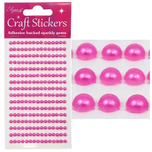 Oaktree Eleganza Pearl Stickers Fuchsia (One Size)