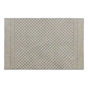 JVL Everley Machine Washable Latex Backed Runner Doormat, 80x120cm, Grey