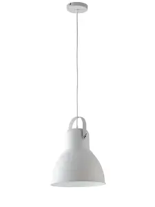 Luminosa Legend Dome Ceiling Pendant, White, Nickel, E27