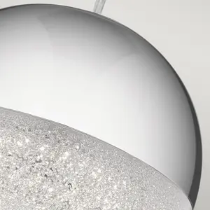 Luminosa Kichler Moonlit Integrated LED Spherical Pendant Ceiling Light Polished Chrome, 3000K