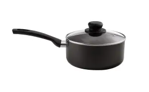 Chef's Choice Durable Non-Stick Saucepan with Tempered Glass Lid - Perfect for Everyday Cooking (20cm - FS020)