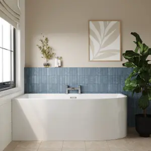 Left Hand J-Shaped Freestanding Bath from Balterley - 1700mm x 740mm