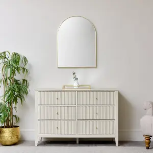 Melody Maison Gold Arched Wall Mirror 80cm x 60cm