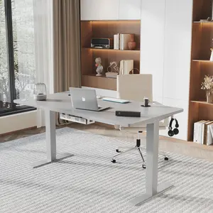 Hieronymus Electric Height Adjustable T-Shape Standing Desk Grey / Grey / 122 x 120 x 60 cm