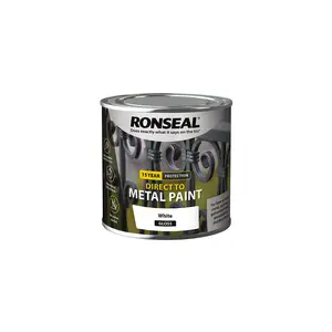 Ronseal Direct to Metal Paint Gloss 250ml White