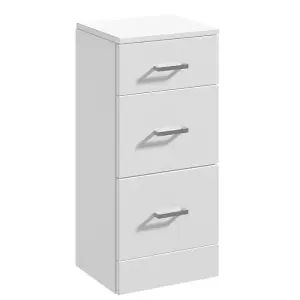 Dezine Velvare 350mm Gloss White 3 Drawer Unit (300mm deep)