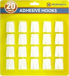 40pc Self Adhesive Wall Hooks Heavy Duty Stick On Decorative Door Sticky Hanger