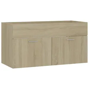 Berkfield Sink Cabinet Sonoma Oak 90x38.5x46 cm Engineered Wood