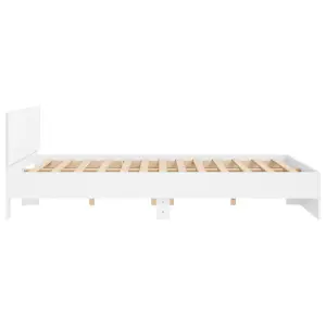 Berkfield Bed Frame without Mattress White 200x200 cm