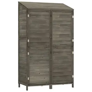 Berkfield Garden Shed Anthracite 102x52x174.5 cm Solid Wood Fir