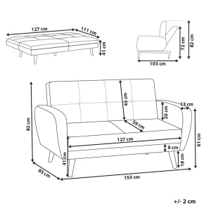 2 Seater Sofa FLORLI Dark Green