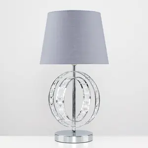 Babb Metal Table Lamp Grey / Yes