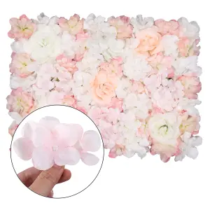 Artificial Flower Wall Backdrop Panel, 60cm x 40cm, Ivory Peach